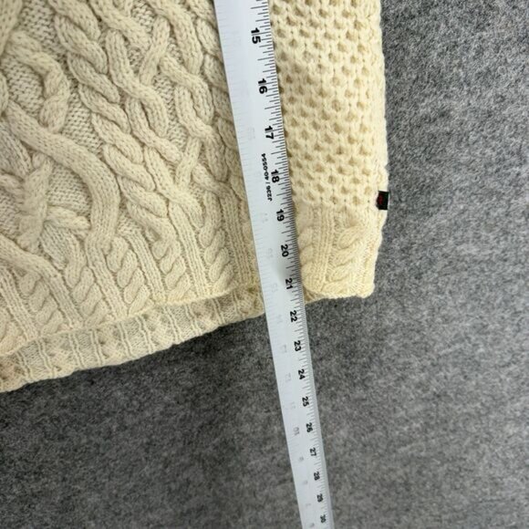 Ralph Lauren Knit Top Women L Large Beige Wool Sleeveless Wide Strap Square Neck - Picture 5 of 6